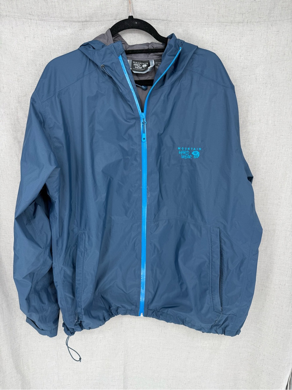 Mountain Hardwear Men's Rain windbreaker jacket extra Large Light blue Gorpcore